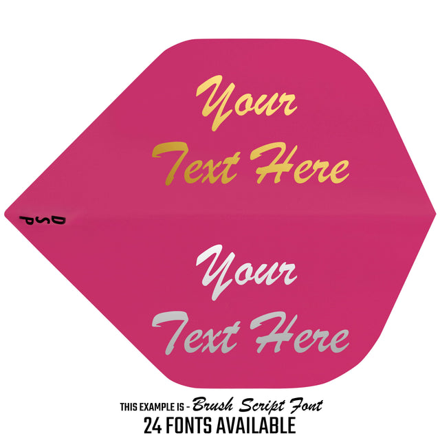 Personalised Flights - Hot Foil - 5 Sets - Poly Plain - Std - Deep Pink