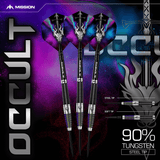 Mission Occult Darts - Soft Tip - 90% - Black & Coral PVD 18g