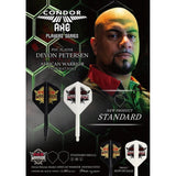*Condor AXE Dart Flights - Devon Petersen - Standard - African Warrior - Inspiration 2 - Black