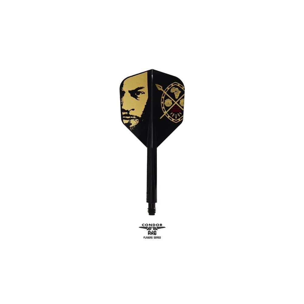 *Condor AXE Dart Flights - Devon Petersen - Small - African Warrior - Inspiration 3 - Black