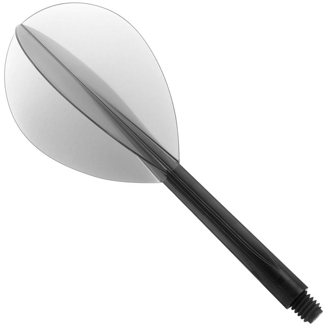 Condor Dart Flights - Zero Stress - Teardrop - Clear Black Long