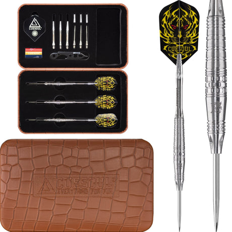 *Cuesoul - Steel Tip Tungsten Darts - Fighting Soul - Micro Grip - 24g (Barrel Weight 18g) 18g