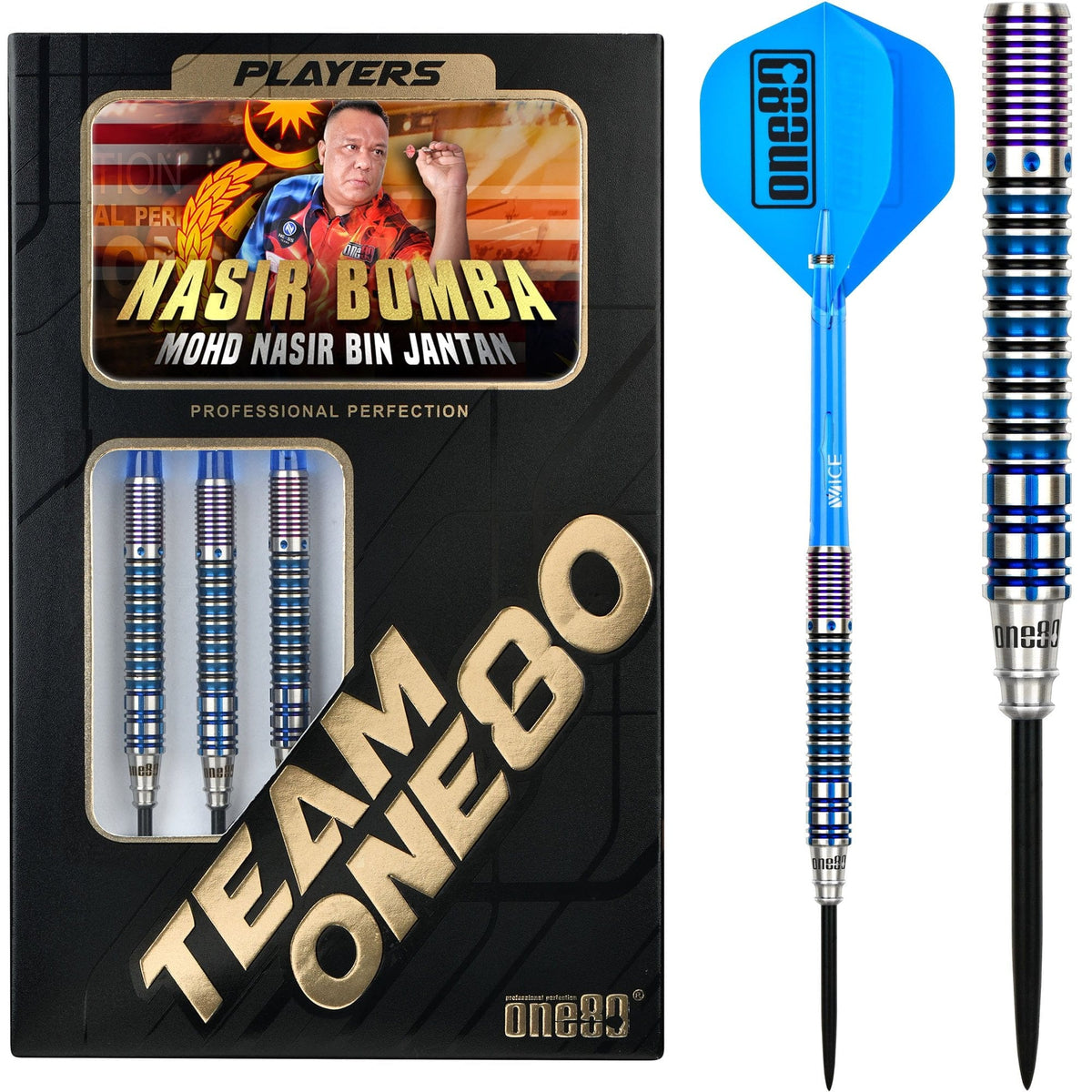*One80 Nasir Bomba Darts - Steel Tip - Signature - 23g 23g
