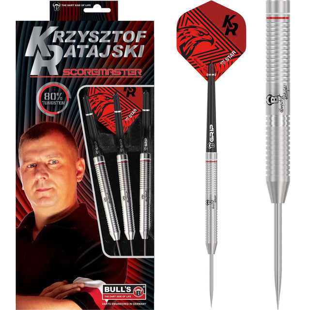 BULL'S Krzysztof Ratajski Darts - Steel Tip - The Polish Eagle - Scoremaster 24g