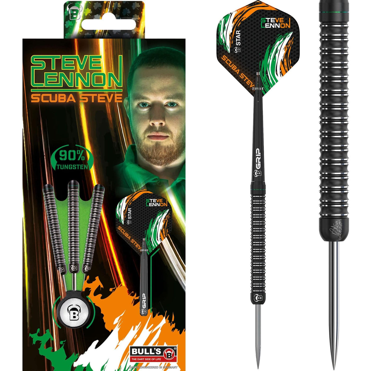BULL'S Steve Lennon Darts - Steel Tip - Scuba Steve 24g