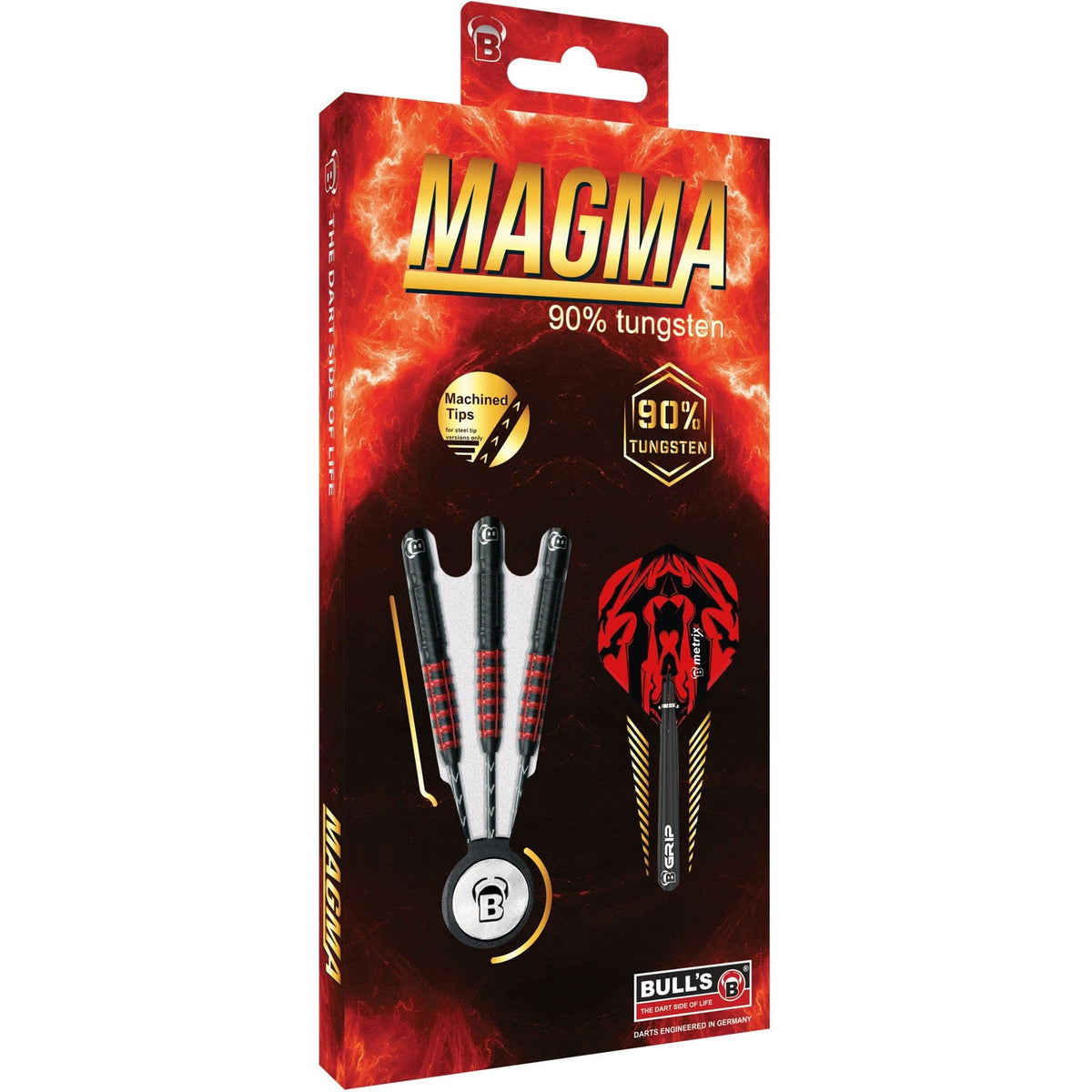 BULL'S Magma Darts - Steel Tip - Black and Red