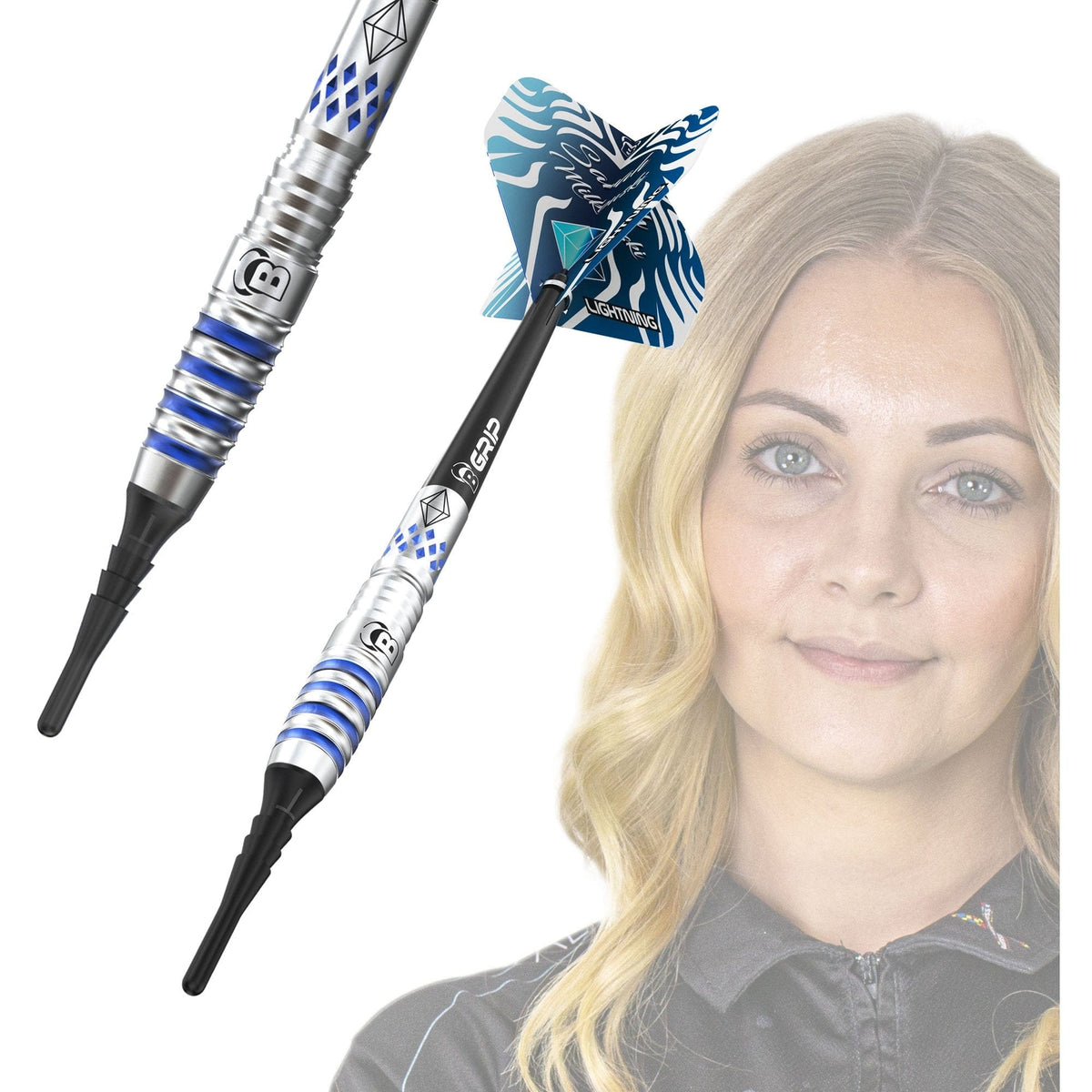 BULL'S Sarah Milkowski Darts - Soft Tip - Sapphire 20g