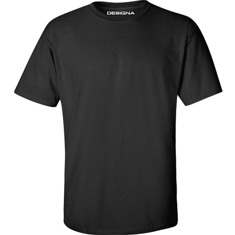 *Designa - T Shirt - Heavyweight - Cotton - Plain Black 2XL
