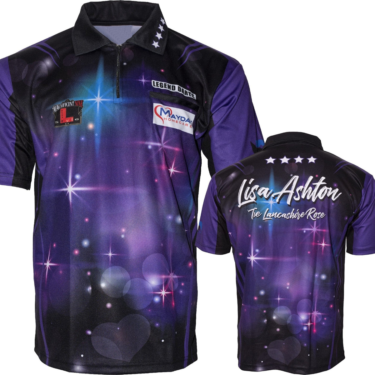 *Legend Darts - Lisa Ashton - Dart Shirt - The Lancashire Rose - Purple