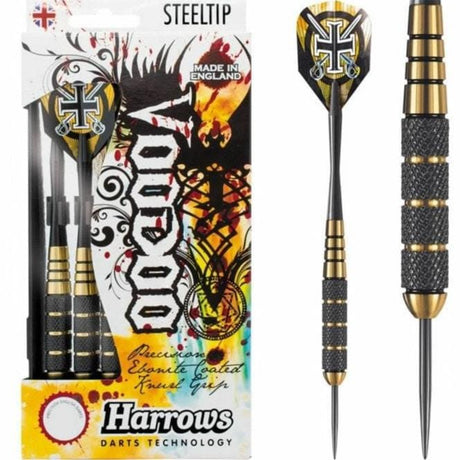 Harrows Voodoo Darts - Steel Tip Brass - Knurled Grip 19g