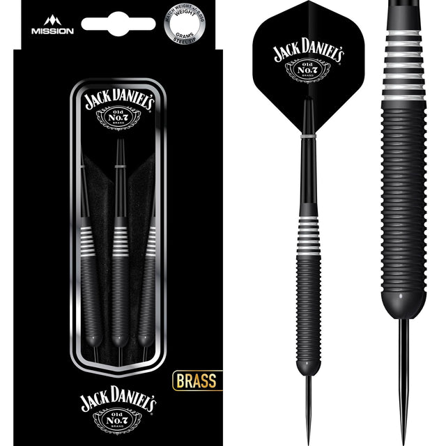 Jack Daniels Old No7 - Electro Black Brass Darts - Steel Tip