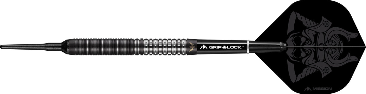 Mission Kuro Darts - Soft Tip - Black - M1 - Rear Sabre Grip
