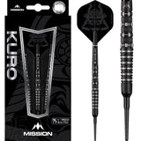 *Mission Kuro Darts - Soft Tip - Black - M3 - Rear Iso-Grip 20g