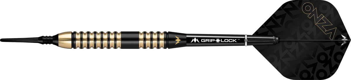 Mission Onza Darts - Soft Tip Brass - M4 - Black & Gold 19g