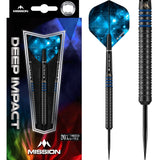 *Mission Deep Impact Darts - Steel Tip - Black - M1 - Blue 21g