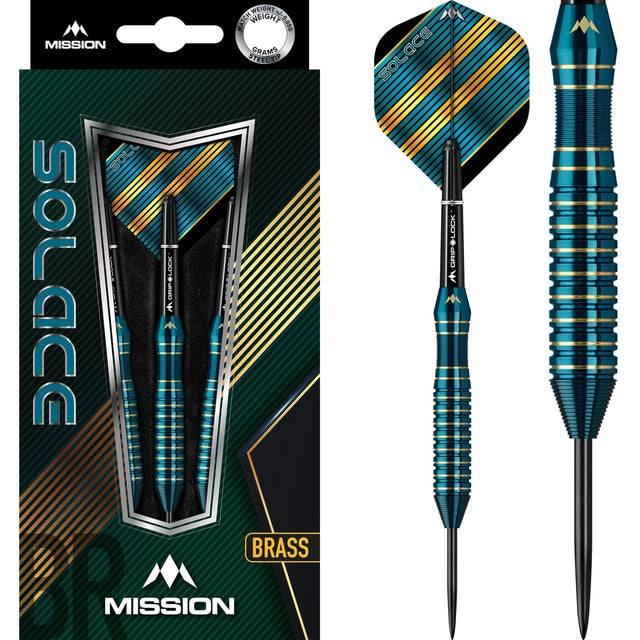 *Mission Solace Darts - Steel Tip Brass - M1 - Dark Green 22g