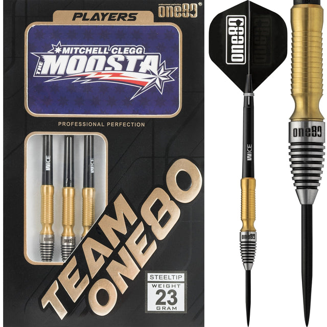 One80 Mitchell Clegg Darts - Steel Tip - Moosta - 23g 23g