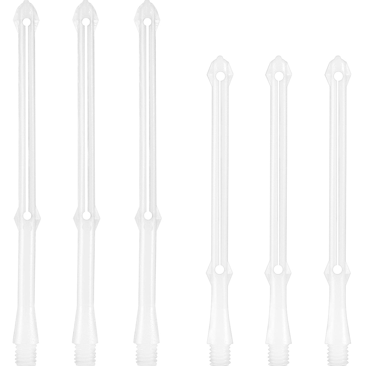 Bulls Side Loader Shafts - Dart Stems - Wing - White