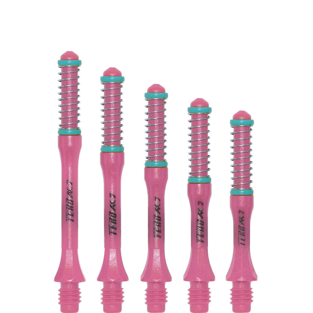 *Cuesoul - Dart Shafts - Tero Flight System - AK7 - Slim - Set of 4 - Pink
