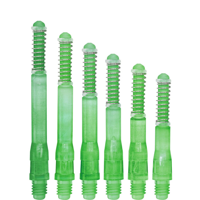 *Cuesoul - Dart Shafts - Tero Flight System - AK7 - Gradient - Standard - Set of 4 - Lime Green