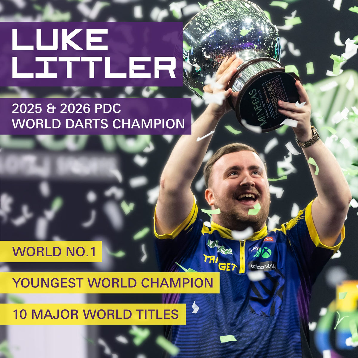 Target Luke Littler Darts - Steel Tip - 90% Tungsten - World Champion 23g