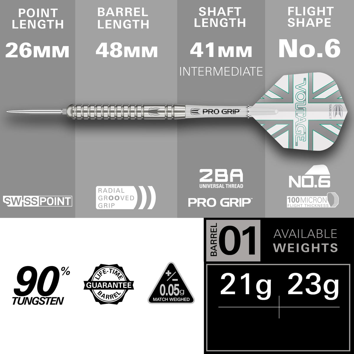 Target Rob Cross Darts - Steel Tip - 90% Tungsten - G1