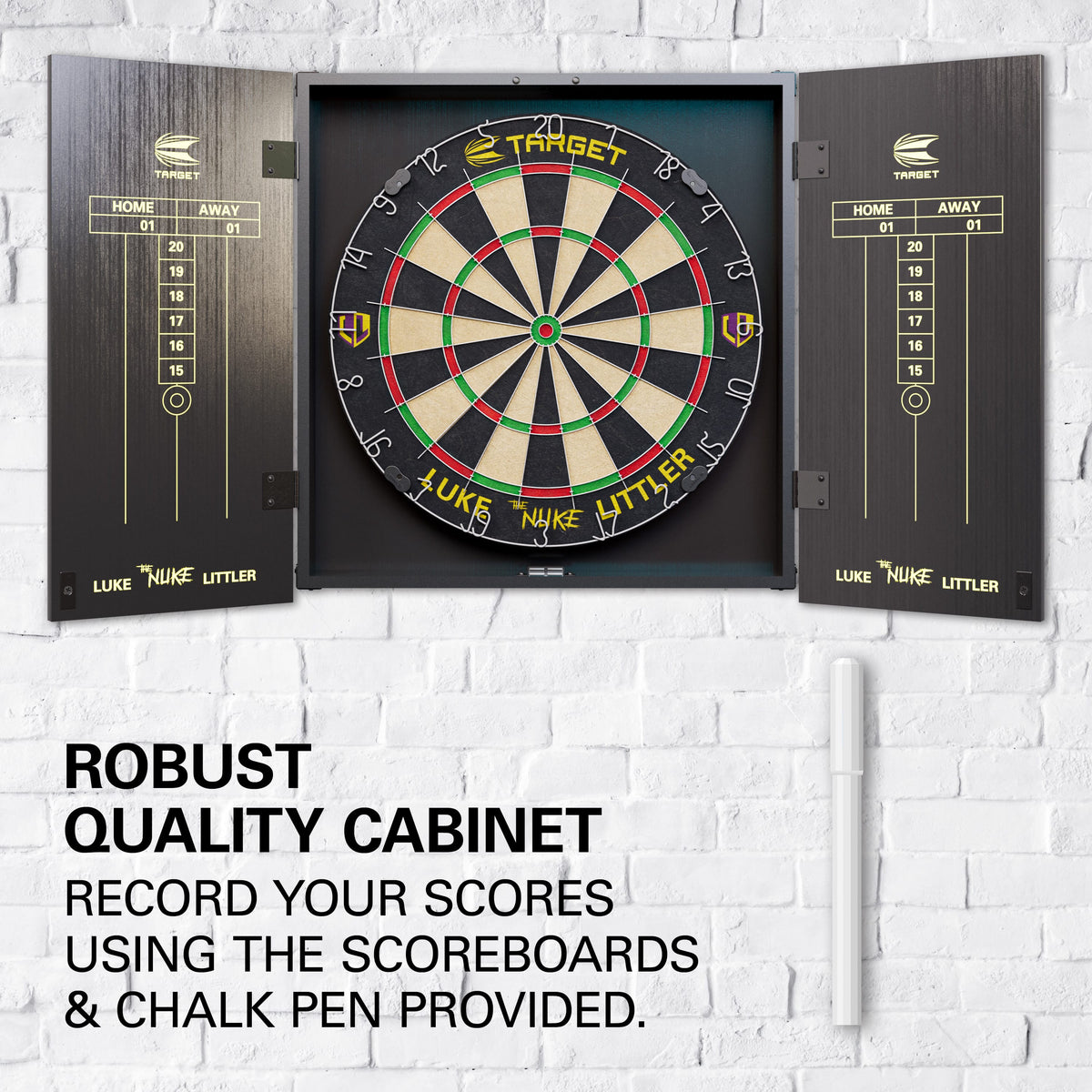 Target Dartboard & Cabinet Set - Luke Littler