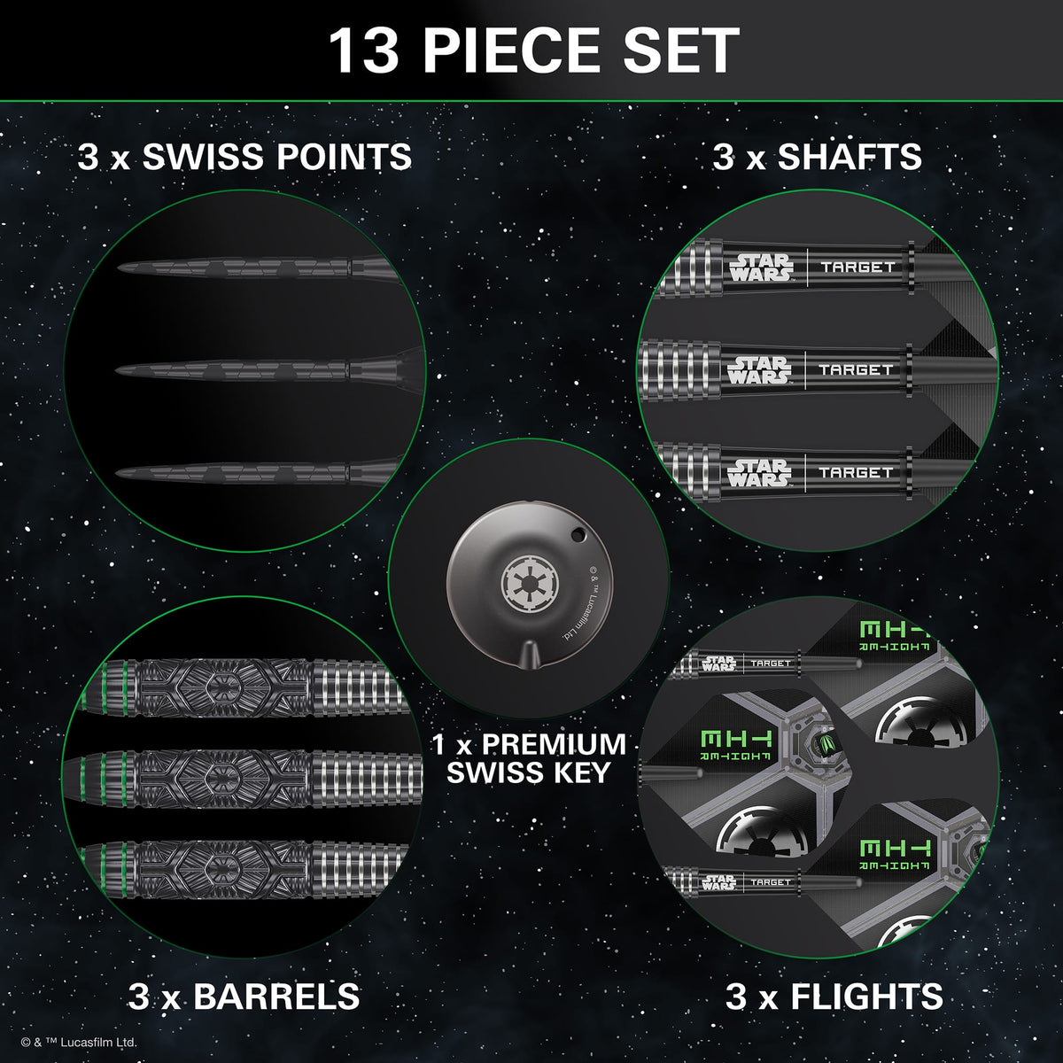 Target Star Wars Darts - Steel Tip - 90% Tungsten - Tie Fighter