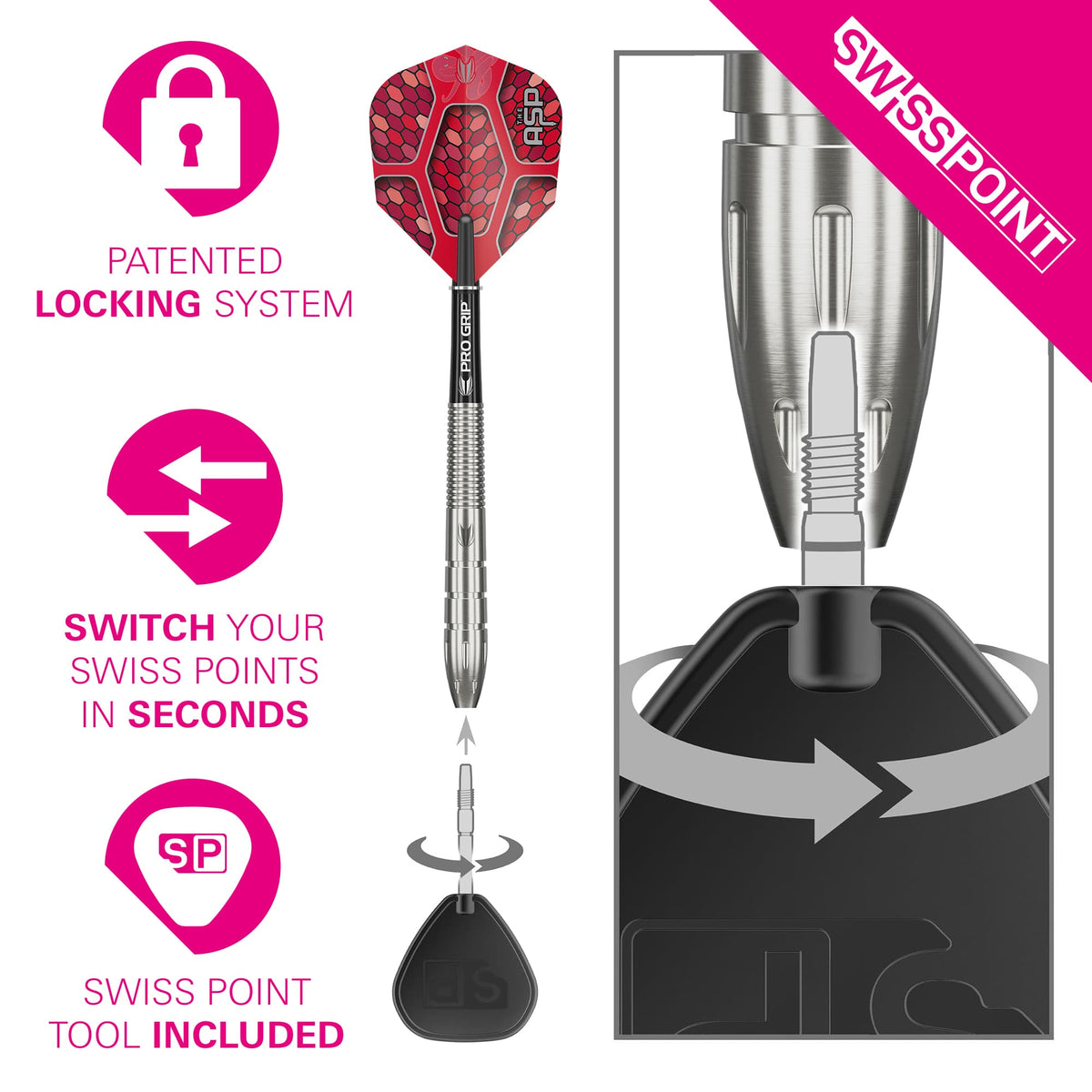 Target Nathan Aspinall Darts - Steel Tip - 90% Tungsten - G1