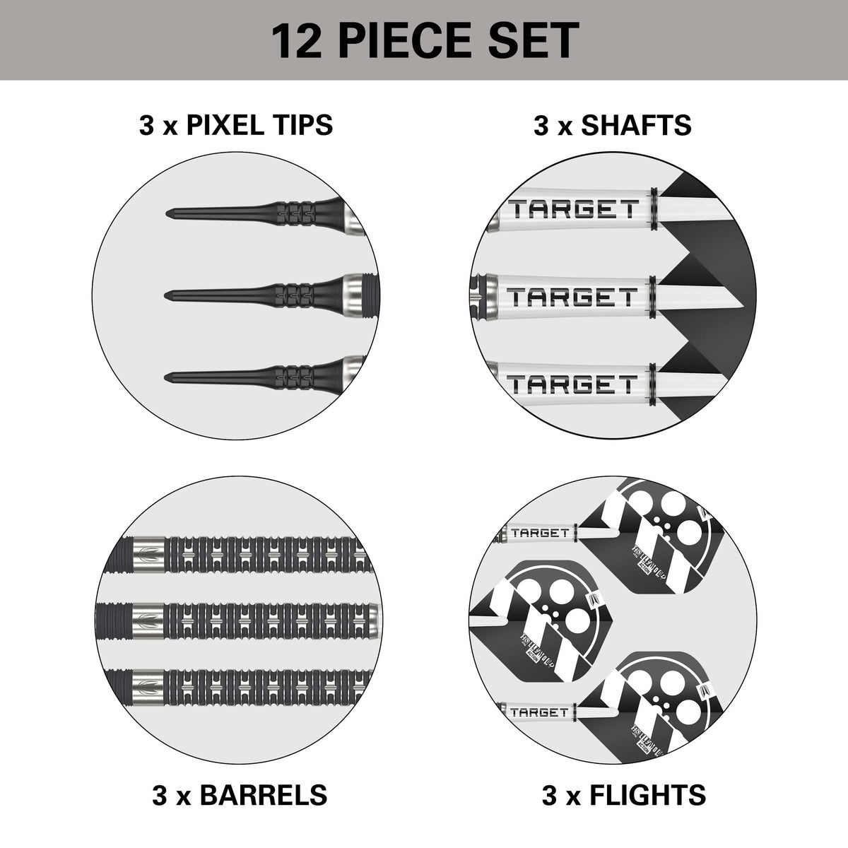 Target Chris Dobey Darts - Soft Tip - 90% Tungsten - Hollywood Action 20g