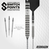 Red Dragon Gian van Veen Switch Darts - Steel Tip - 90% Tungsten - Diamond 21g