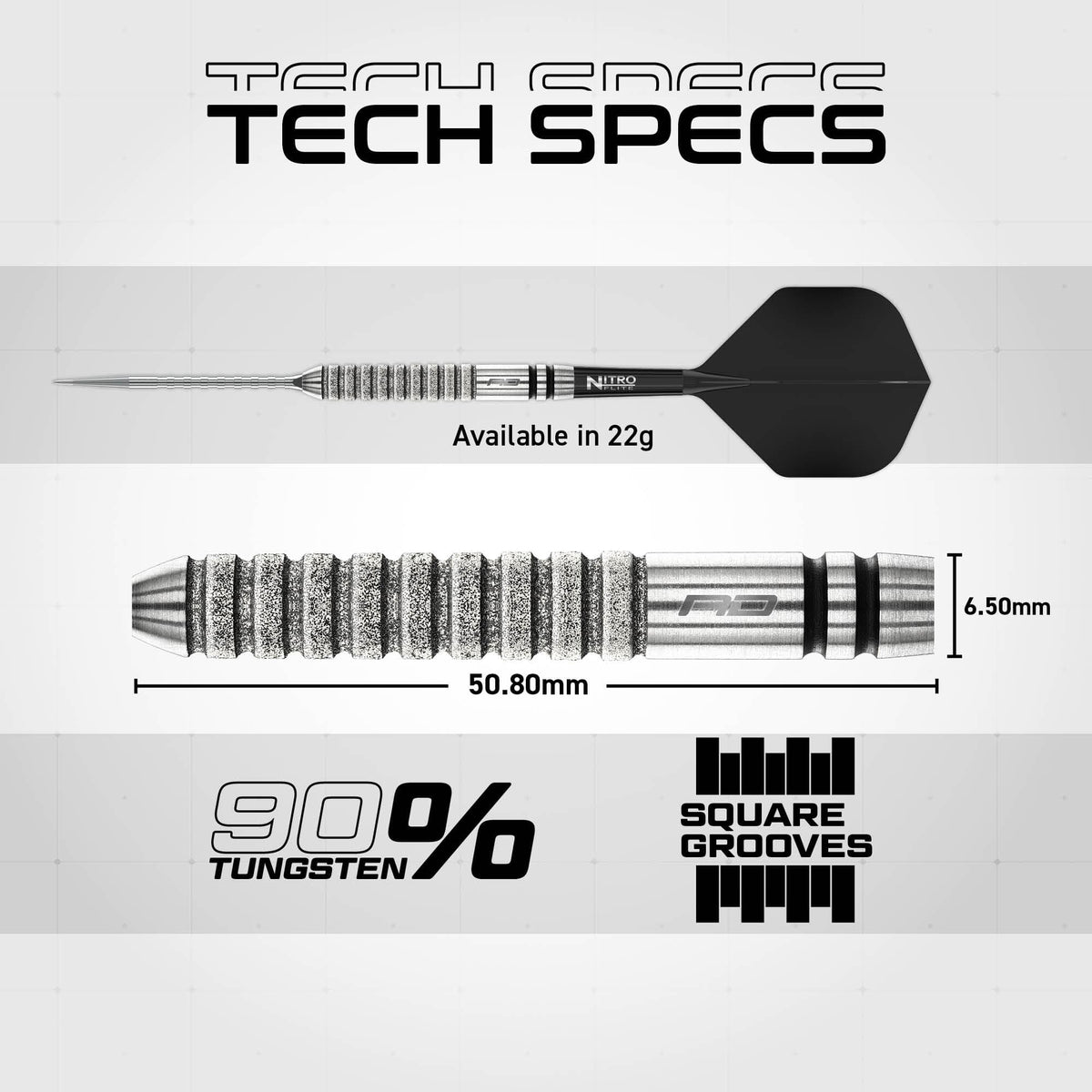 Red Dragon Gian van Veen Switch Darts - Steel Tip - 90% Tungsten - Diamond 21g
