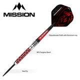 *Mission Roman Benecky Darts - Steel Tip - Black & Red