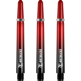 Ruthless Deflectagrip Plus Dart Shafts - Polycarbonate Stems with Springs - Red Medium