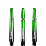 Ruthless Deflectagrip Plus Dart Shafts - Polycarbonate Stems with Springs - Green Tweenie