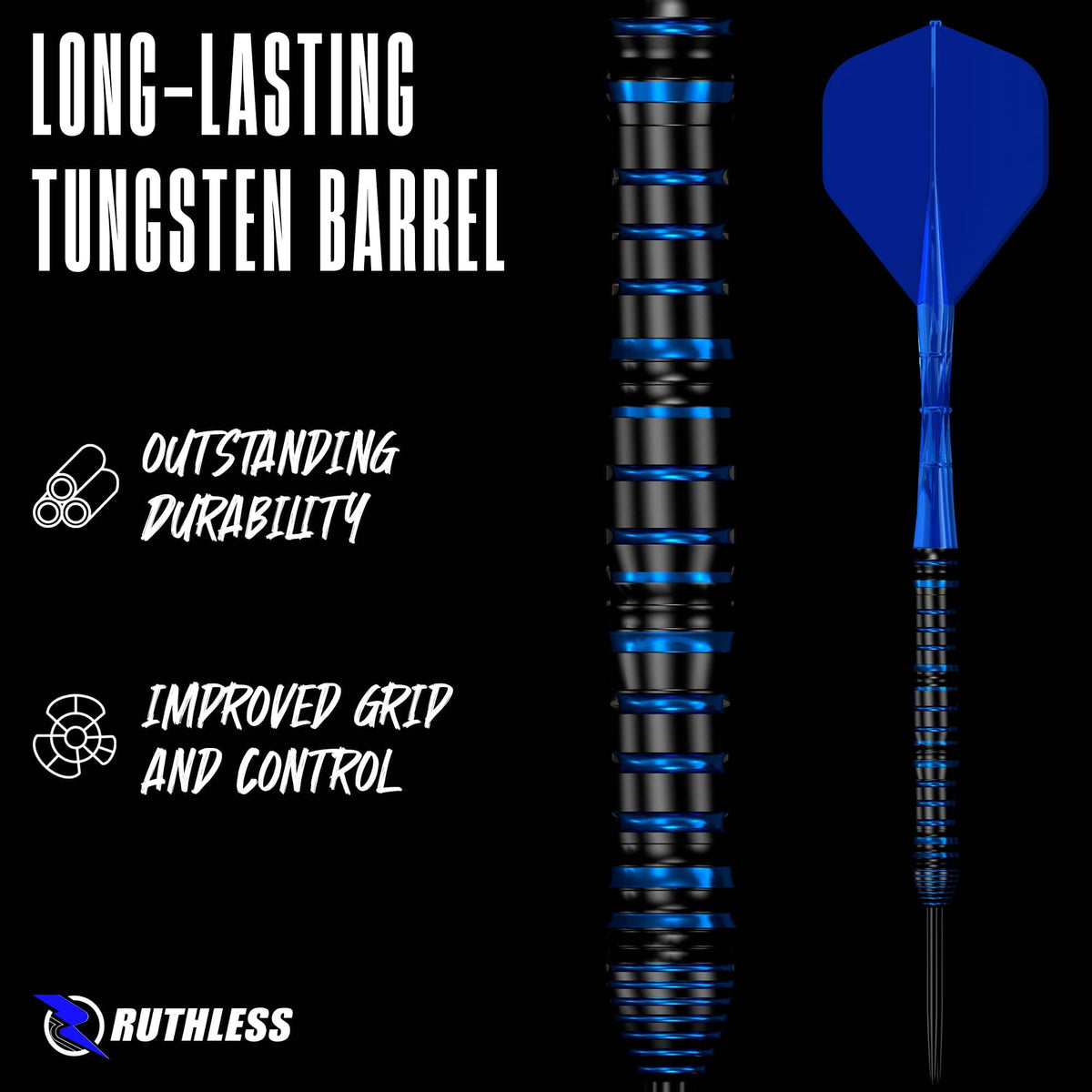 Ruthless Icestorm Darts - Steel Tip - 90% Tungsten 22g