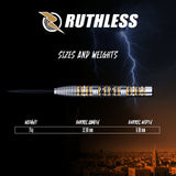 Ruthless Sandstorm Darts - Steel Tip - 90% Tungsten 24g