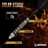 Ruthless Solar Storm Darts - Steel Tip - 90% Tungsten 23g