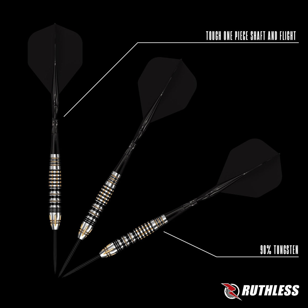 Ruthless Solar Storm Darts - Steel Tip - 90% Tungsten 23g