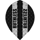 *Ruthless - Clear Panel Embossed - Dart Flights - 100 Micron - Pear Black