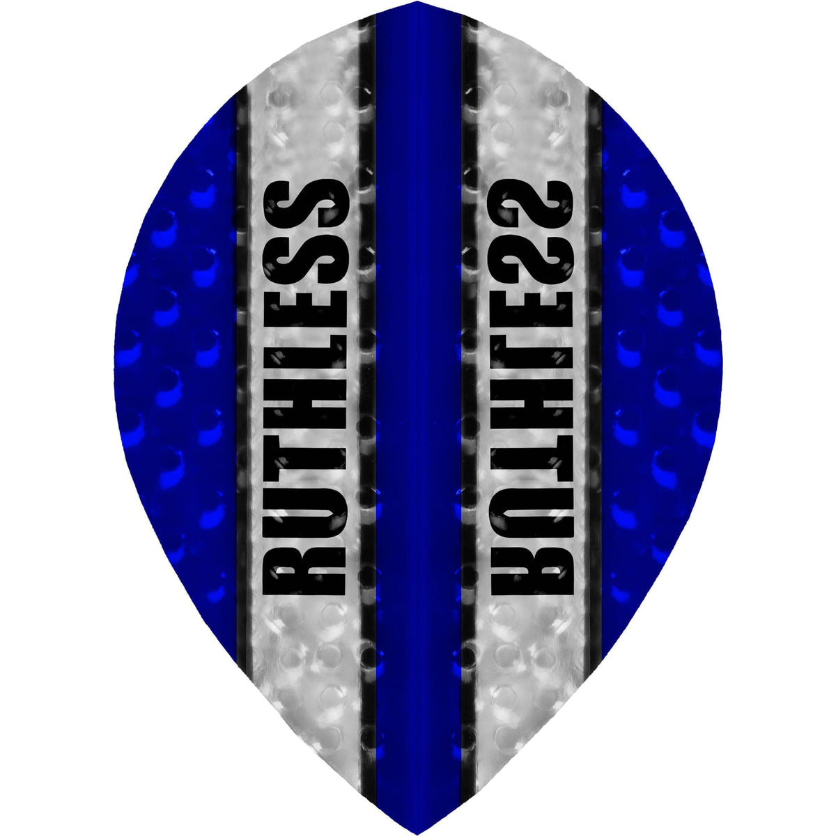*Ruthless - Clear Panel Embossed - Dart Flights - 100 Micron - Pear Blue