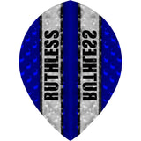 *Ruthless - Clear Panel Embossed - Dart Flights - 100 Micron - Pear Blue