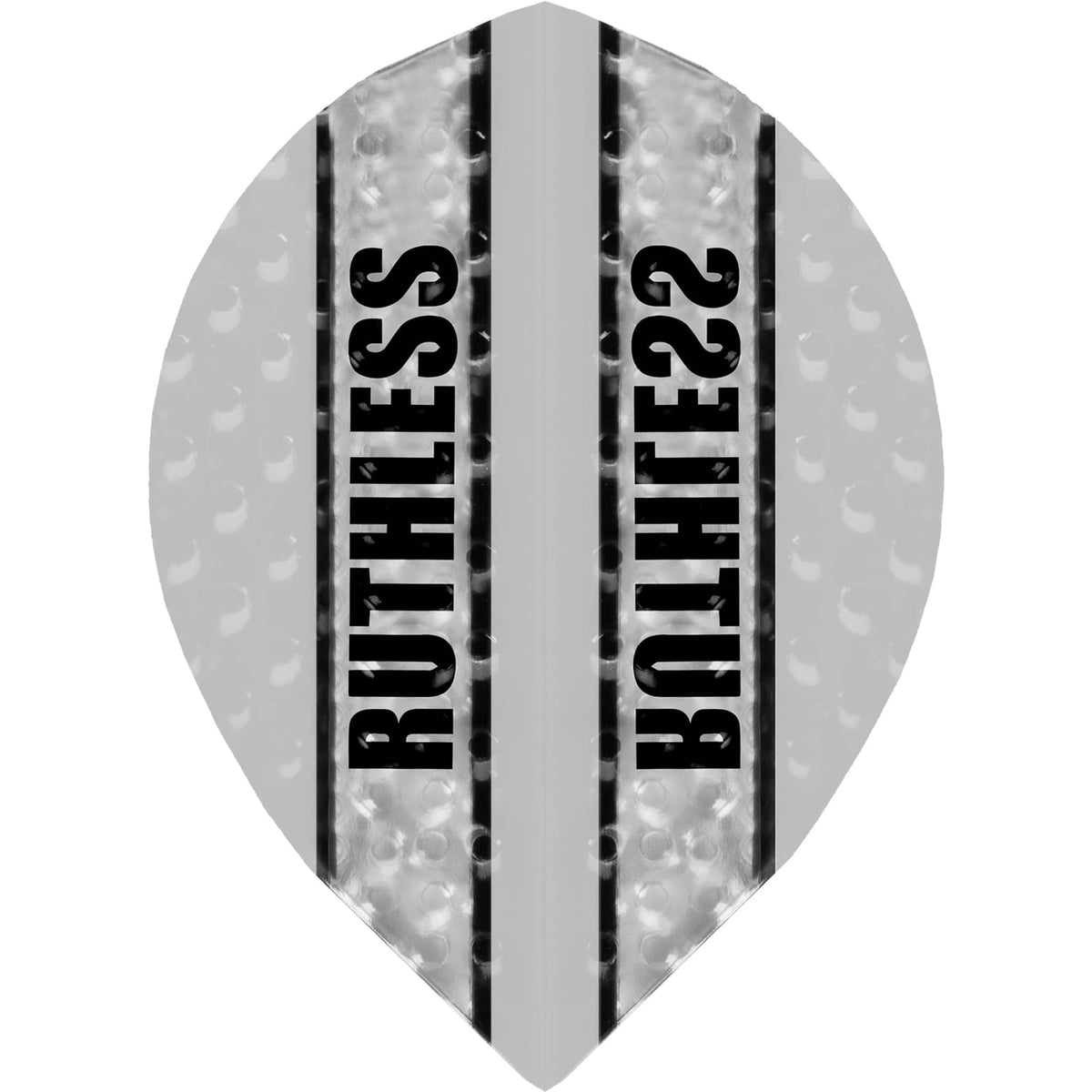 *Ruthless - Clear Panel Embossed - Dart Flights - 100 Micron - Pear Clear