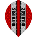 *Ruthless - Clear Panel Embossed - Dart Flights - 100 Micron - Pear Red