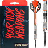 Ruthless Tigers Darts - 90% Steel Tip Tungsten - Twin Knurl - 24g 24g
