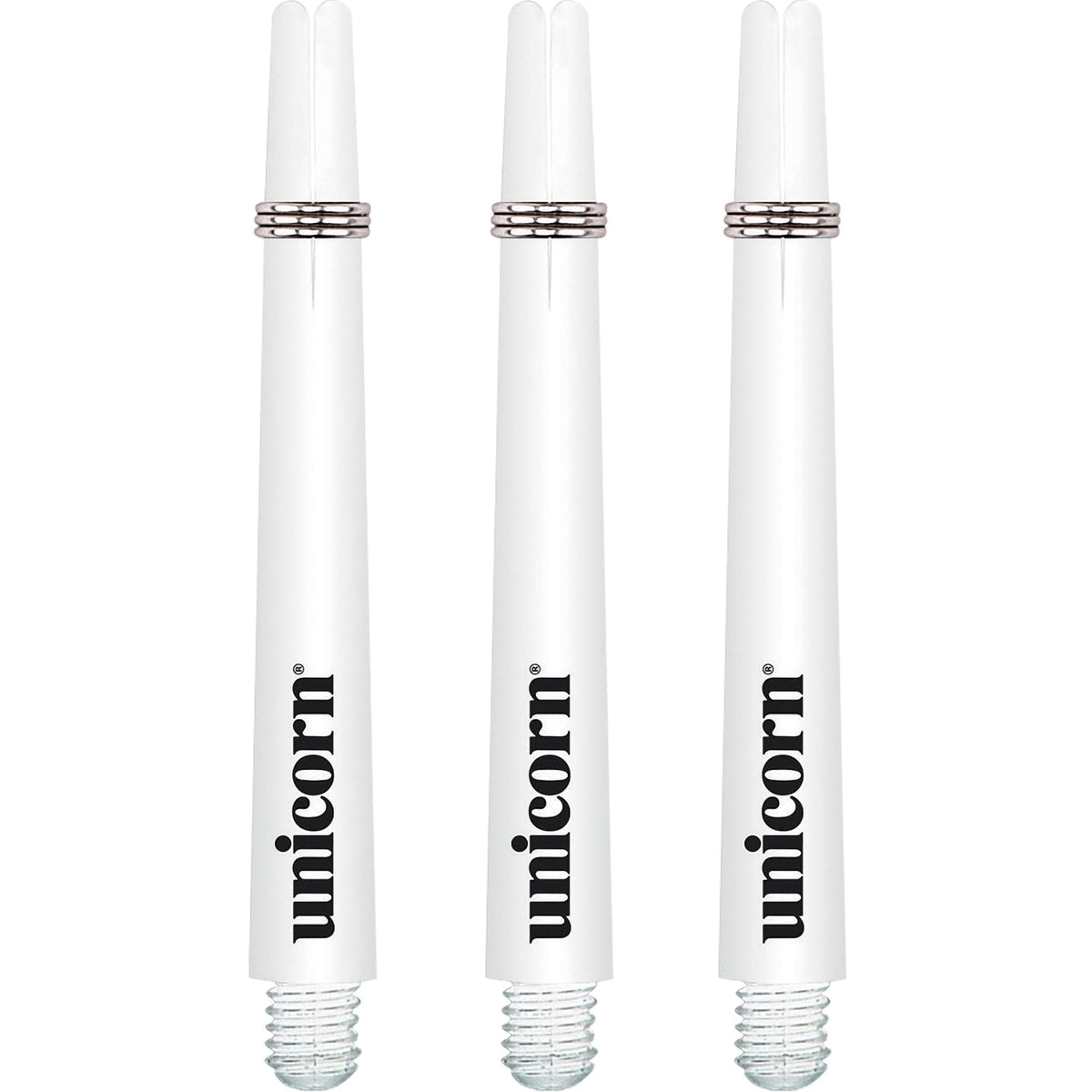 Unicorn Gripper 3 Dart Shafts - Nylon Stems - White Medium