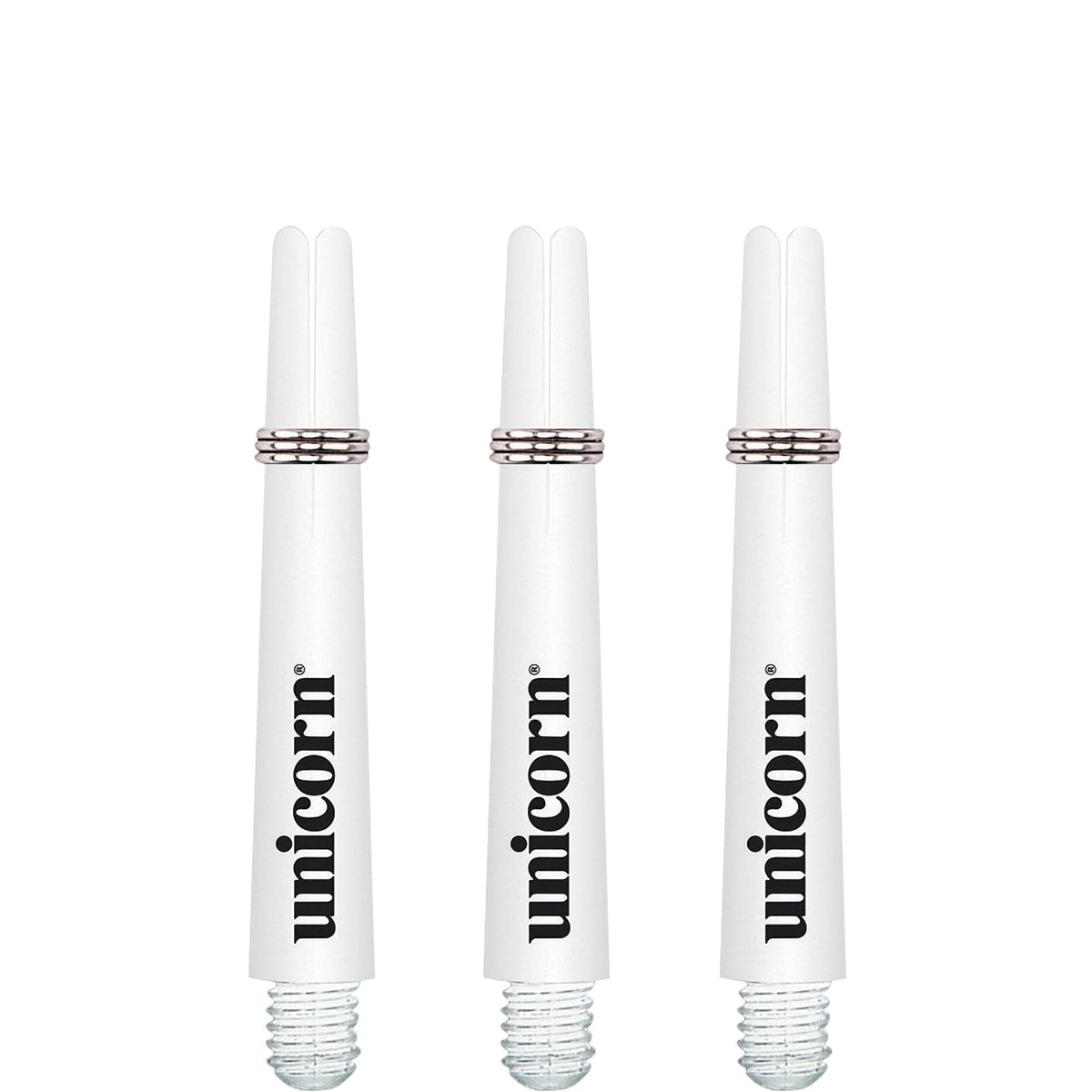 Unicorn Gripper 3 Dart Shafts - Nylon Stems - White Short