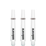 Unicorn Gripper 3 Dart Shafts - Nylon Stems - White Short
