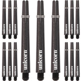 Unicorn Gripper 3 Dart Shafts - VALUE PACK - 5 Sets - Black Medium