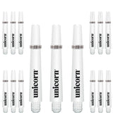 Unicorn Gripper 3 Dart Shafts - VALUE PACK - 5 Sets - White Short